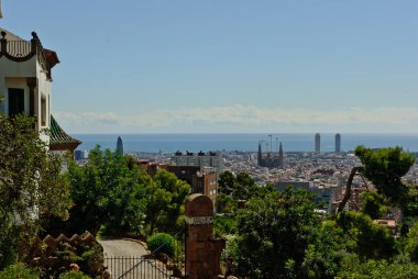 Barcelona, İspanya - 9 Eylül 2010: Şehir manzaralı