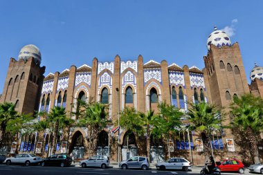 Barcelona, İspanya - 9 Eylül 2010: Anıtsal boğa güreşi Müzesi