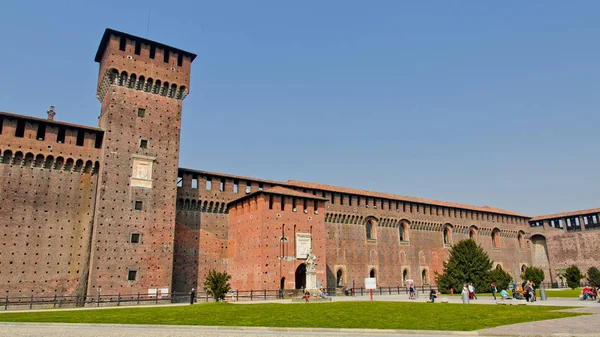 Milan Italie Mars 2014 Château Sforzesco — Photo