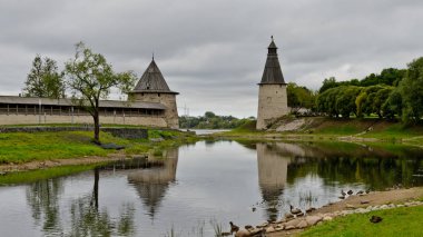 Pskov, Rusya - 4 Eylül 2015: Pskov Kremlin
