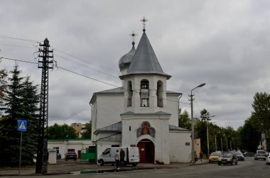Pskov, Rusya - 4 Eylül 2015: Kilise kutsal şefaat 