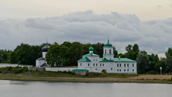 Pskov Russia September 2015 Spaso Preobrazhensky Mirozhsky Monastery — Stock Photo, Image