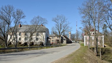 Cesvaine, Letonya - 1 Mayıs 2013: Pils street