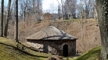 Cesvaine, Letonya - 1 Mayıs 2013: su kulesi