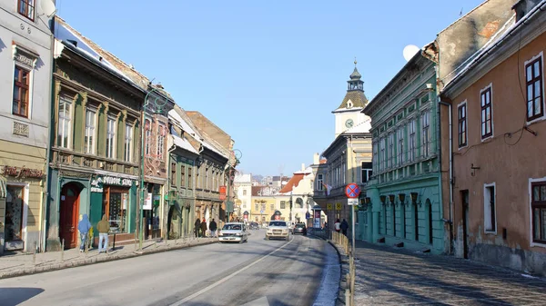 Brasov Romania Gennaio 2009 Street George Barishu — Foto Stock