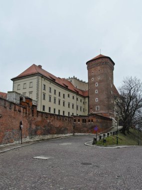 Krakow, Polonya - 4 Ocak 2013: Wawel Kalesi