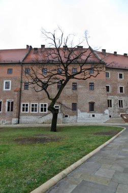 Krakow, Polonya - 4 Ocak 2013: Wawel Kalesi