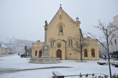 Bratislava, Slovakya - 8 Ocak 2013: Sv Kilisesi. Stefan'ın