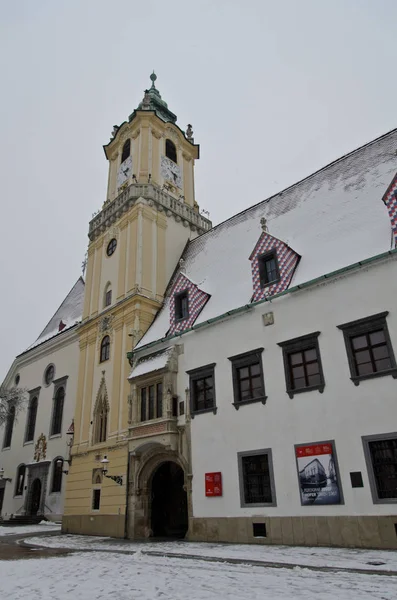 Μπρατισλάβα Σλοβακία Ιανουαρίου 2013 Παλαιό Δημαρχείο — Φωτογραφία Αρχείου