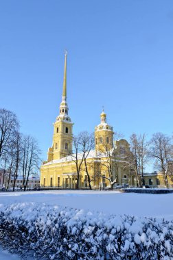 Saint Petersburg, Rusya - 23 Ocak 2019: Peter ve Paul Katedrali