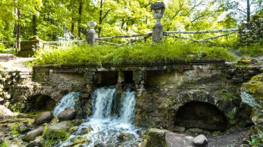 Pavlovsk, Rusya - 23 Haziran 2010: Harabe art arda sıralı