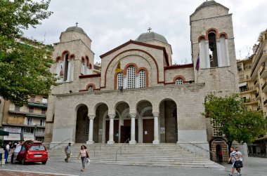 Thessaloniki, Yunanistan-Eylül 8, 2015: Ecclicia Panagia Dexia