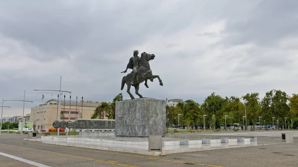 Thessaloniki Griekenland September 2015 Standbeeld Alexander Grote — Stockfoto