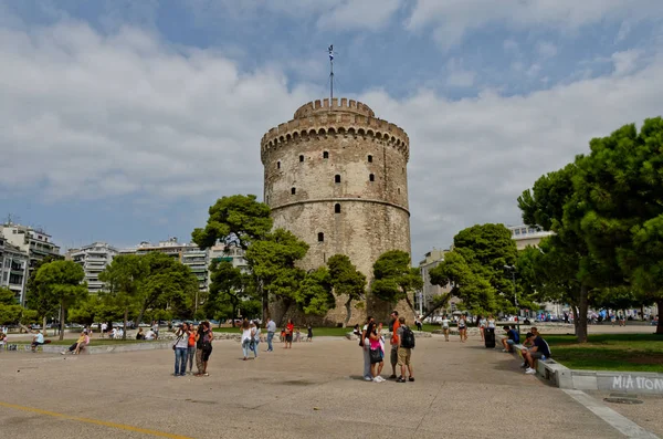 Thessaloniki, Yunanistan-Eylül 8, 2015: beyaz kule
