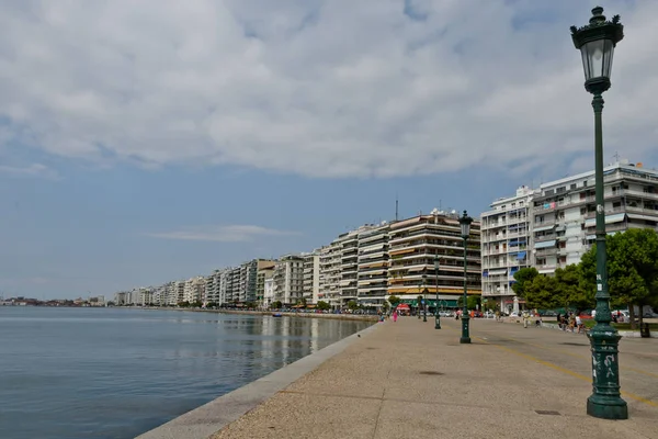 Thessaloniki Görögország Szeptember 2015 Nikis Quay — Stock Fotó
