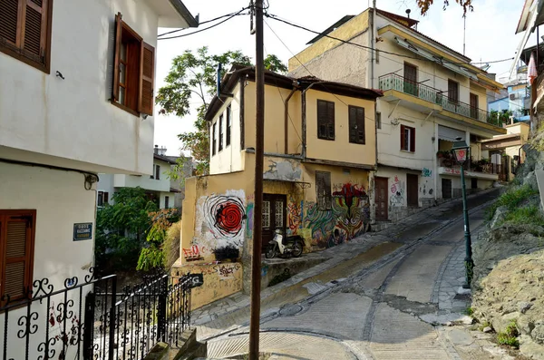Θεσσαλονίκη Ελλάδα Σεπτεμβρίου 2015 Οδός Παλαμιίδου — Φωτογραφία Αρχείου