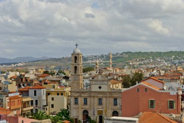 Rethymno, Yunanistan-Eylül 29, 2011: şehir görünümü