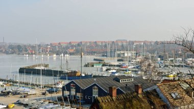 Roskilde, Danimarka-26 Şubat 2011: Roskilde Harbor
