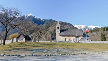 Pinzolo, Italy - March 13, 2013: Church of San Vigilio