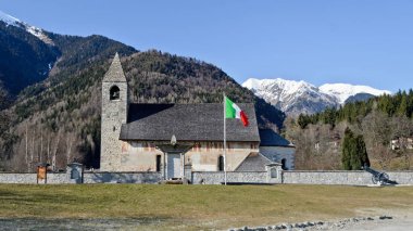 Pinzolo, Italy - March 13, 2013: Church of San Vigilio