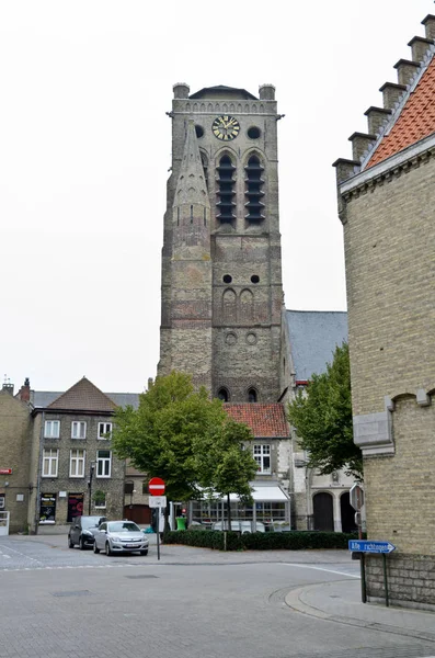 Veurne Belçika Eylül 2014 Aziz Nikolaos Kilisesi — Stok fotoğraf