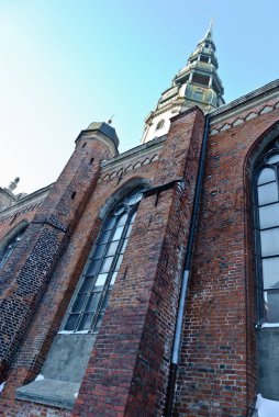 Riga, Letonya - 14 Şubat 2011: Aziz Peter Kilisesi