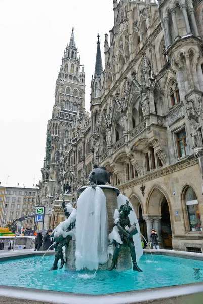 Munich Germany February 2012 Fish Fountain — Stock Photo, Image