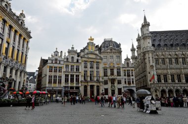 Brüksel, Belçika - 11 Eylül 2014: Big Market Square