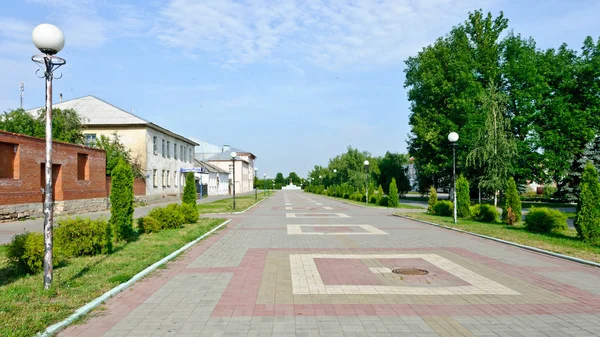 Lebedyan Russland Juni 2009 Internationale Straße — Stockfoto