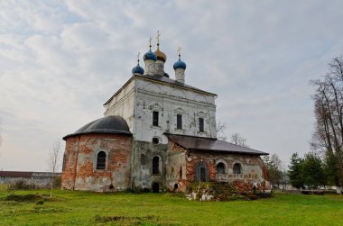 Lukyantsevo Köyü, Rusya - 21 Ekim 2019: Lukianova Noel Çölü / İsa 'nın Doğumu Katedrali