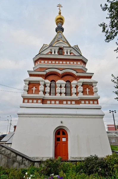 Omsk Rosja Września 2020 Kaplica Serafimo Aleksiejewska — Zdjęcie stockowe