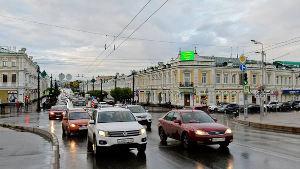 Omsk Rusland September 2020 Lenin Street Stockfoto