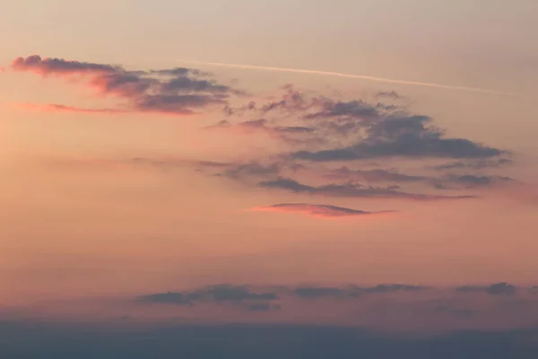 Belle Nuvole Cumulo Arancione Sul Cielo Del Tramonto — Foto Stock