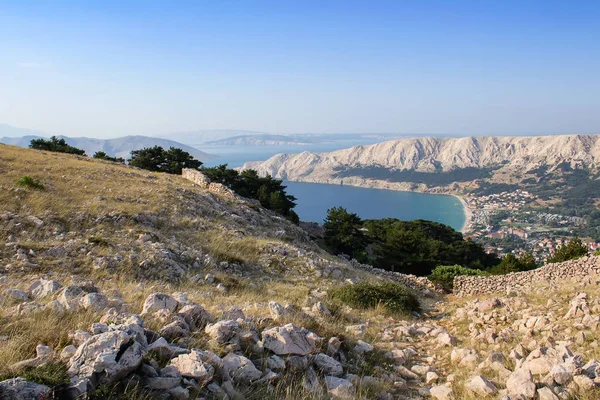 Mountians Sea City Baska Krk Croatia — Stock Photo, Image