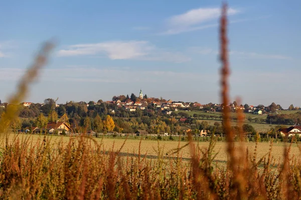 Small City Velesin High Grass Czech Landscape — Stock Photo, Image
