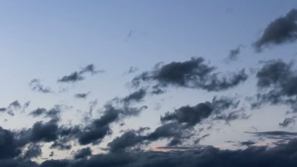 Stormy Blue Hour Cloud Time Lapse — Stock Video