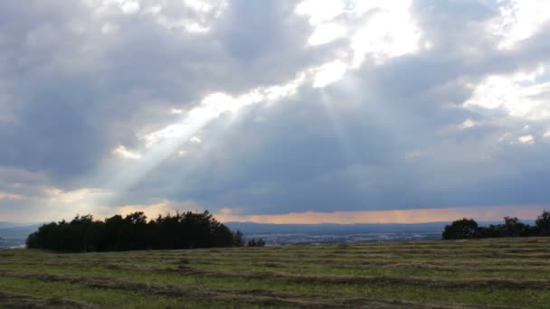 Nuage Temps Lapse Avec Les Rayons Soleil — Video