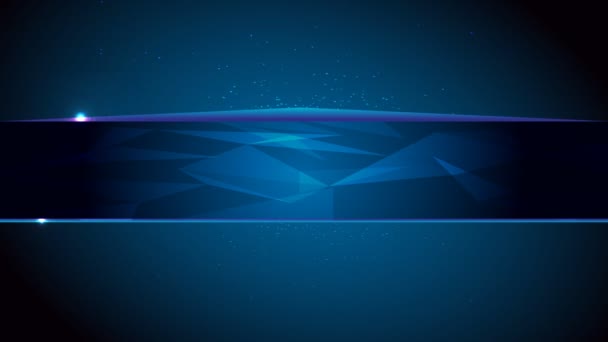 抽象的なブルーの背景のテキストおよび粒子線 — ストック動画