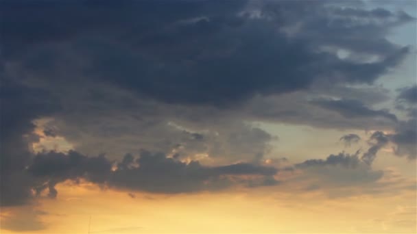 Ηλιοβασίλεμα Στο Cloud Timelapse Προβολή — Αρχείο Βίντεο