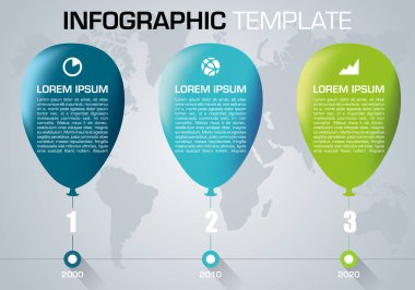 Modern renkli infographics seçenekleri şablon vektör balonlar ile. Web Tasarım, broşür, sunumlar ve iş akışı düzeni için kullanılabilir