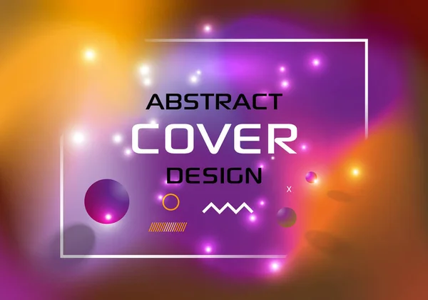 Diseño de cubierta abstracta vectorial colorido con líquido ondulado bac — Vector de stock