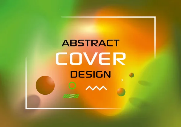 Buntes Vektor-abstraktes Cover-Design mit flüssigem flüssigem, welligem Bac — Stockvektor