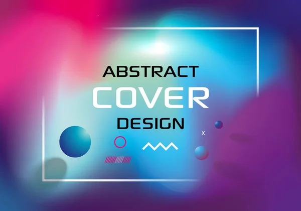 Diseño de cubierta abstracta vectorial colorido con líquido ondulado bac — Vector de stock