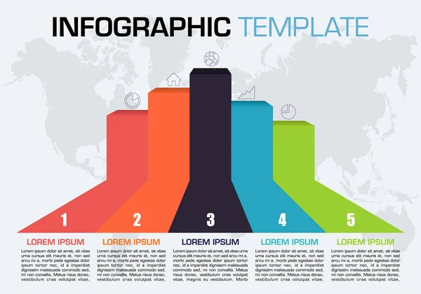 Modern färgglada Infographics alternativ mall Vector med 3D Col — Stock vektor