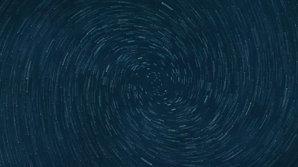 Glänzend blau und weiß Stern Spur Hintergrund Illustration — Stockvideo