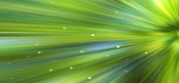 Abstract Big Data Kleurrijke Vezels Stralen Web Banner Achtergrond Groene — Stockfoto