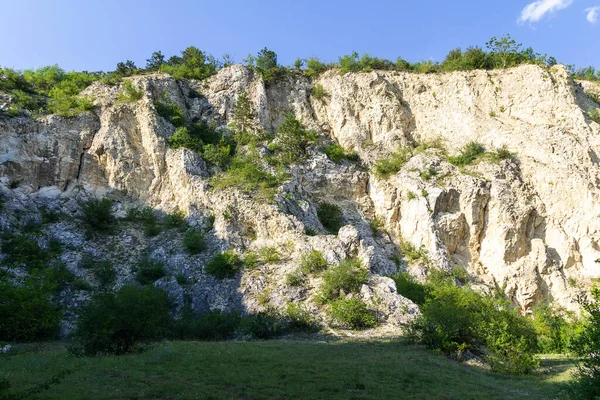 Quarry Village Perna Calcite Mountain Trees Grass Palava Czech Republic — Stock Photo, Image