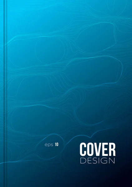 Modernes Buntes Cover Design Flyer Broschüren Vorlagenvektor Mit Wellenlinie Blauer — Stockvektor