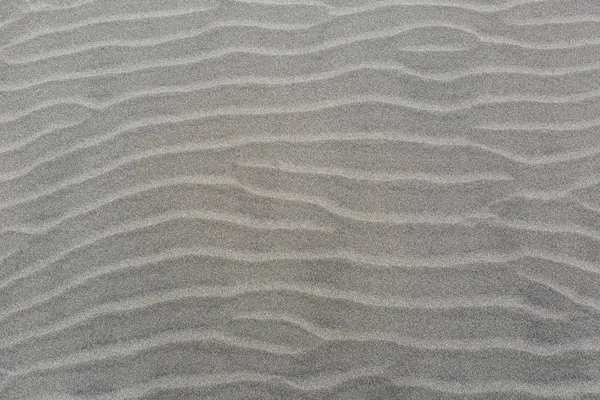 Padrão Linhas Onduladas Duna Areia Varrida Fundo Praia Arenosa — Fotografia de Stock