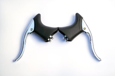 Bisiklet el freni ve vites beyaz